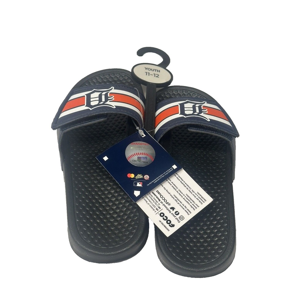 foco DETROIT TIGERS BASEBALL toddler boys sandals youth size 11-12